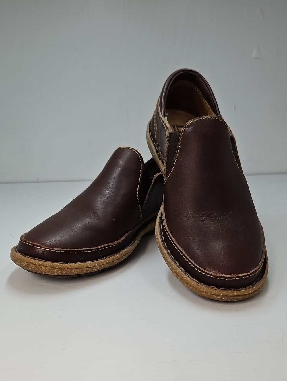 Born Men's Slip-On Loafers in Dark Brown Leather